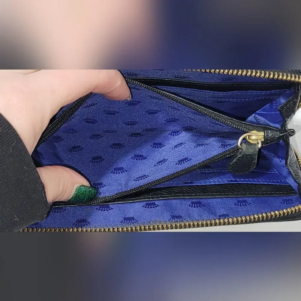 Juicy Couture Black Wallet with Gold Accents
